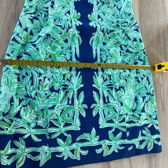 Lilly Pulitzer Blue & Green Bamboo Shift Dress. Size 10 - Picture 11 of 15